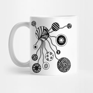 Spores in Black with Transparent background Mug